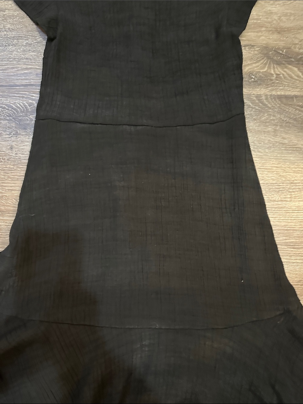 1. State Black Button-Front Ruffle Hem Mini Dress - Picture 12 of 15